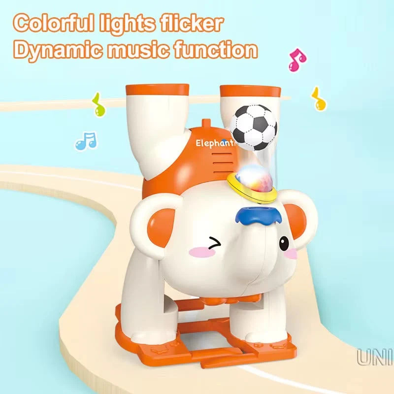Elephant Musician Toy - orange version with lights and music