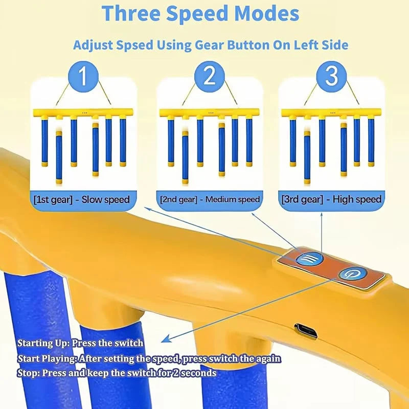 Hand Speed Challenge three speed modes diagram
