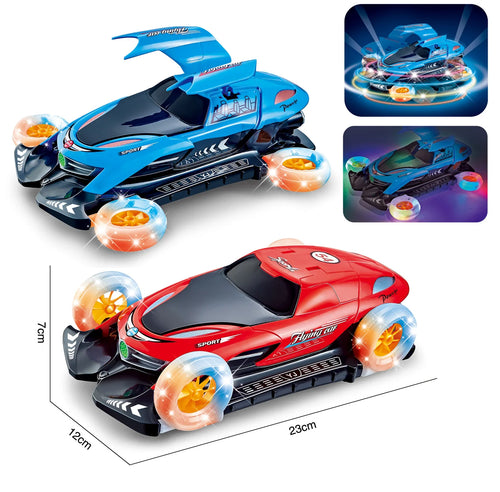 Auto Door Opening Luminous Wheel Stunt Race Car Electronic Kids Birthday Gift Toy