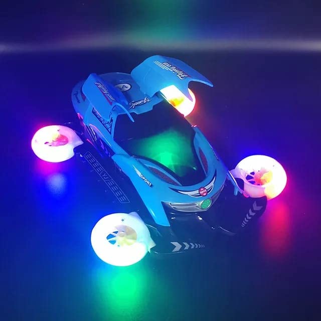 Auto Door Opening Luminous Wheel Stunt Race Car Electronic Kids Birthday Gift Toy