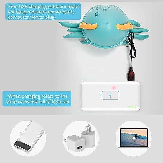 Crawling & Dancing Octopus Toy for Babies, Rechargeable Musical Light-Up Interactive Tummy Time Toy for Infants, Toddlers & Kids, Sensory Motor Development Birthday Gift for Boys & Girls