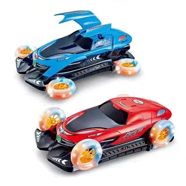 Auto Door Opening Luminous Wheel Stunt Race Car Electronic Kids Birthday Gift Toy