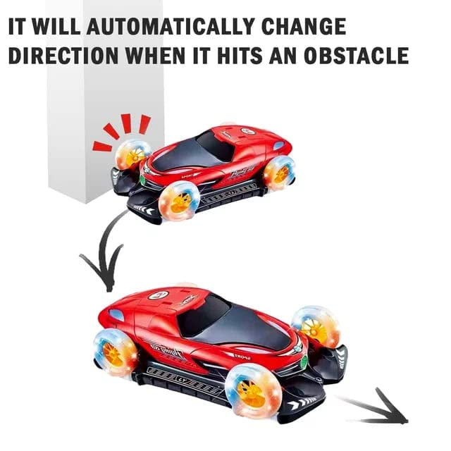Auto Door Opening Luminous Wheel Stunt Race Car Electronic Kids Birthday Gift Toy