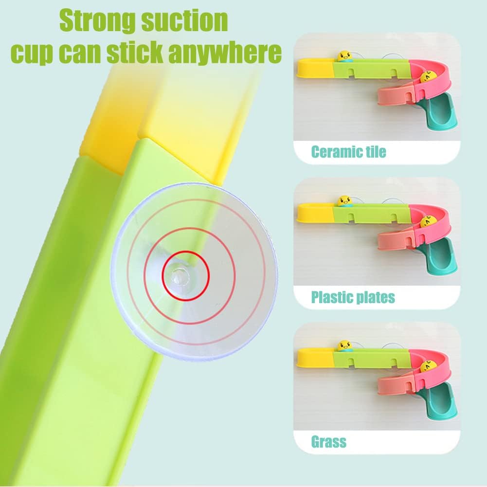 Bath Toys Bath Track Shower Toys Wall Bathtub Toy Slide DIY Assembled Children Bath Game Toys with Suction Cup