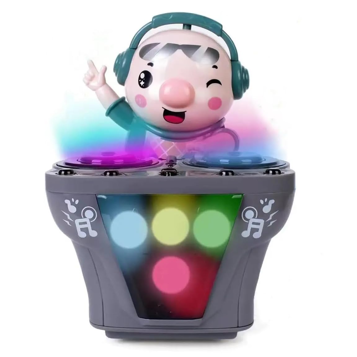 DJ Robot Car Vehicle Toy with Light, Music, and Bump & go Action for Kids|Boys|Girls (Color-Multi),+3years.