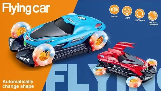Auto Door Opening Luminous Wheel Stunt Race Car Electronic Kids Birthday Gift Toy