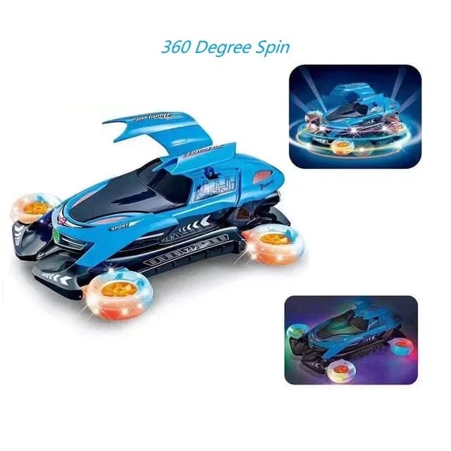 Auto Door Opening Luminous Wheel Stunt Race Car Electronic Kids Birthday Gift Toy