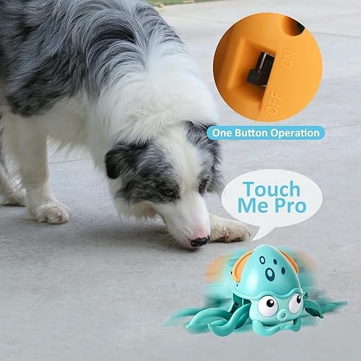 Crawling & Dancing Octopus Toy for Babies, Rechargeable Musical Light-Up Interactive Tummy Time Toy for Infants, Toddlers & Kids, Sensory Motor Development Birthday Gift for Boys & Girls