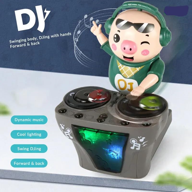 DJ Robot Car Vehicle Toy with Light, Music, and Bump & go Action for Kids|Boys|Girls (Color-Multi),+3years.