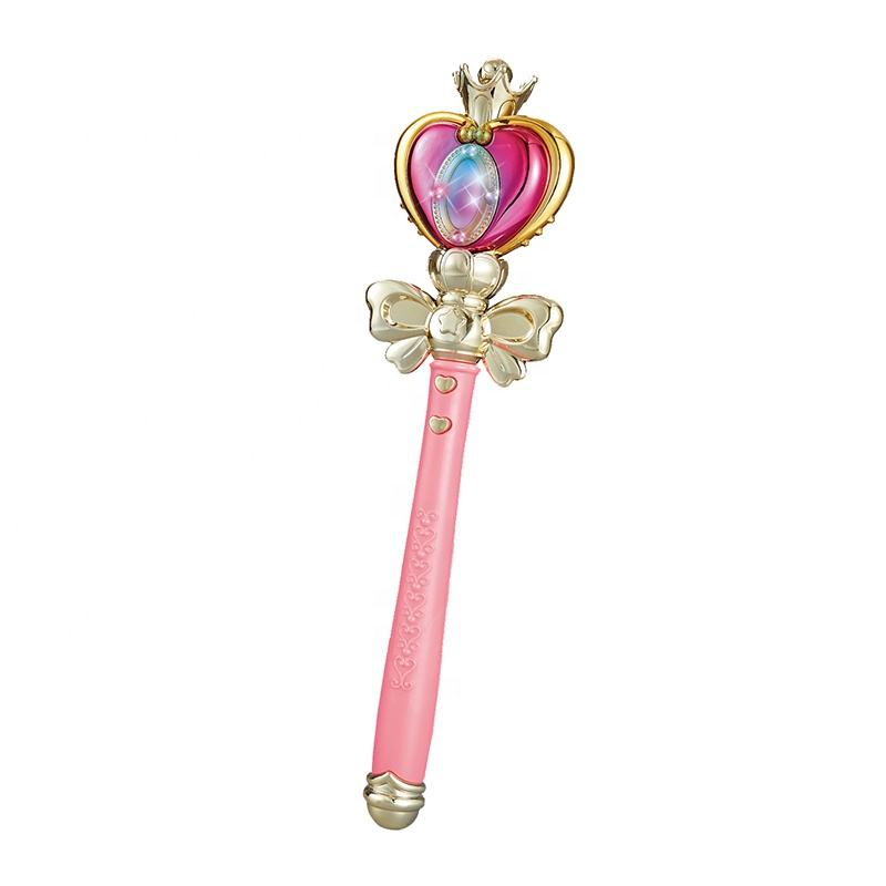 Princess Magic Wand Toy with LED Light & Sound, Blue Pink Optional Fairy Stick Pretend Play Interactive Educational Toy Gift for Girls Kids Birthday Party