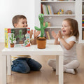 Dancing Cactus Toy with Music and Moving Action Interactive Plush Toy Children Playing Cactus Talking Toy for Home Entertainment