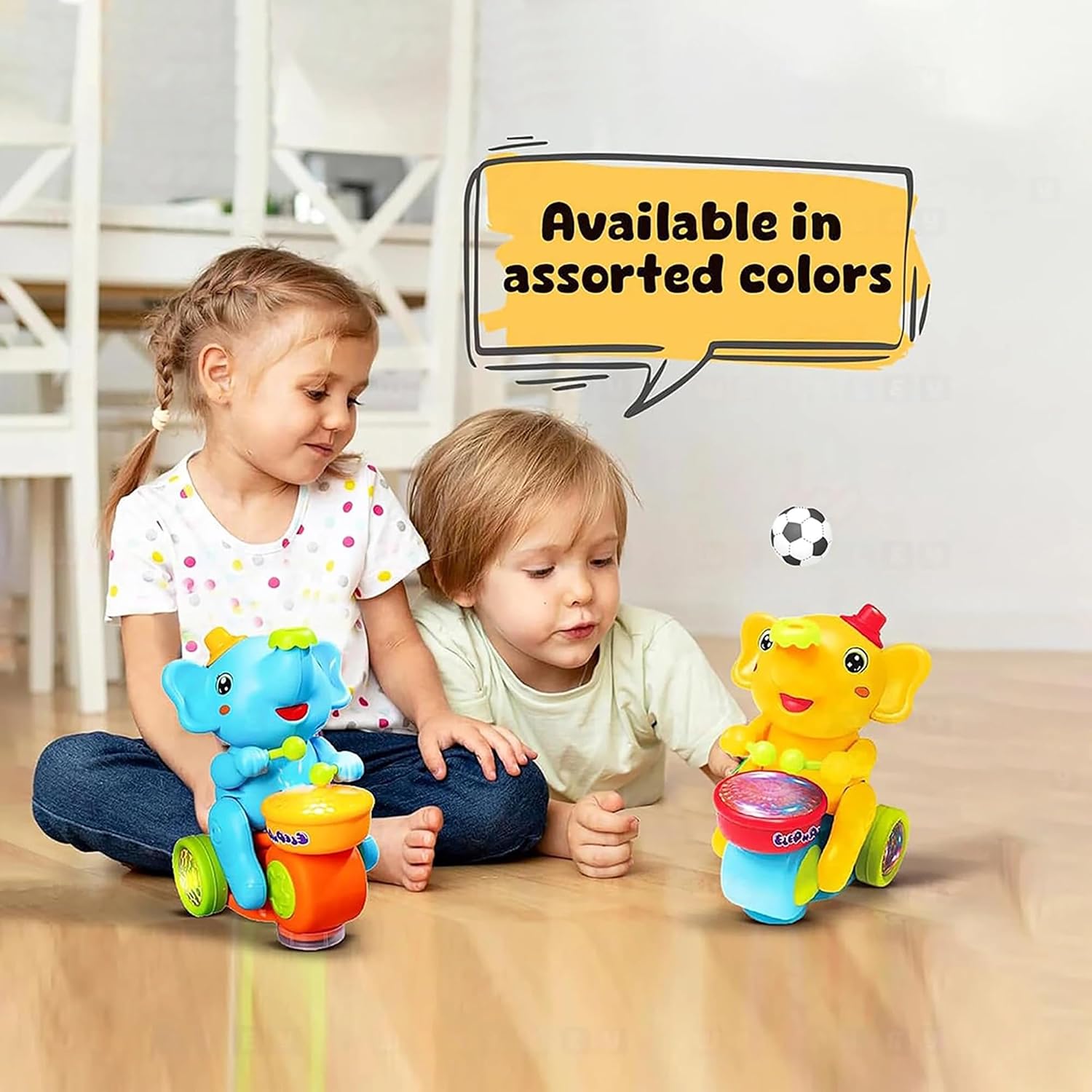 Kids Elephant Drummer Toy with Levitating Ball & Lights | Fun & Educational Toy for Kids Boys & Girls