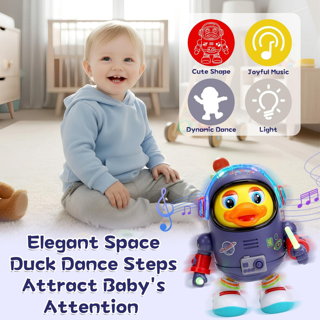Dancing Electric Space Duck Baby Toy Moving Walking Dancing