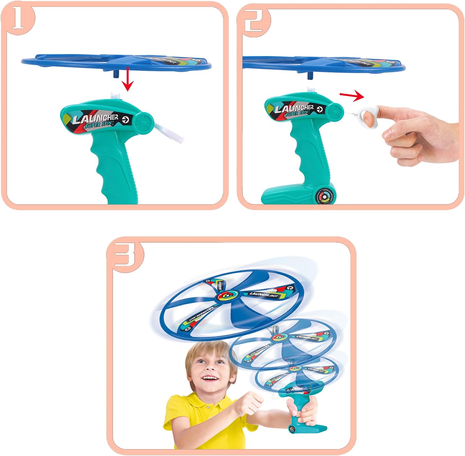 Propeller Game with 1 Handle and 2 Propellers 20.5 cm Diameter