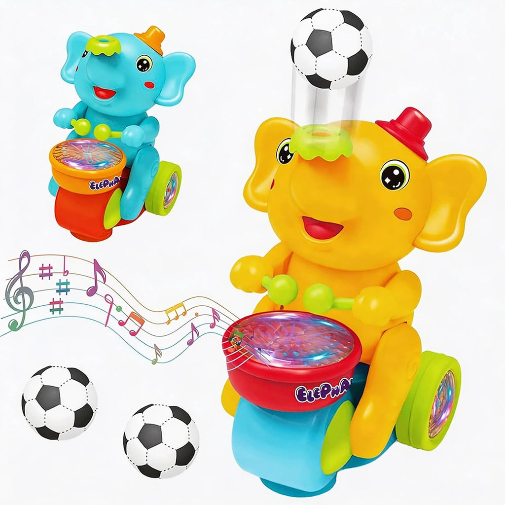Kids Elephant Drummer Toy with Levitating Ball & Lights | Fun & Educational Toy for Kids Boys & Girls