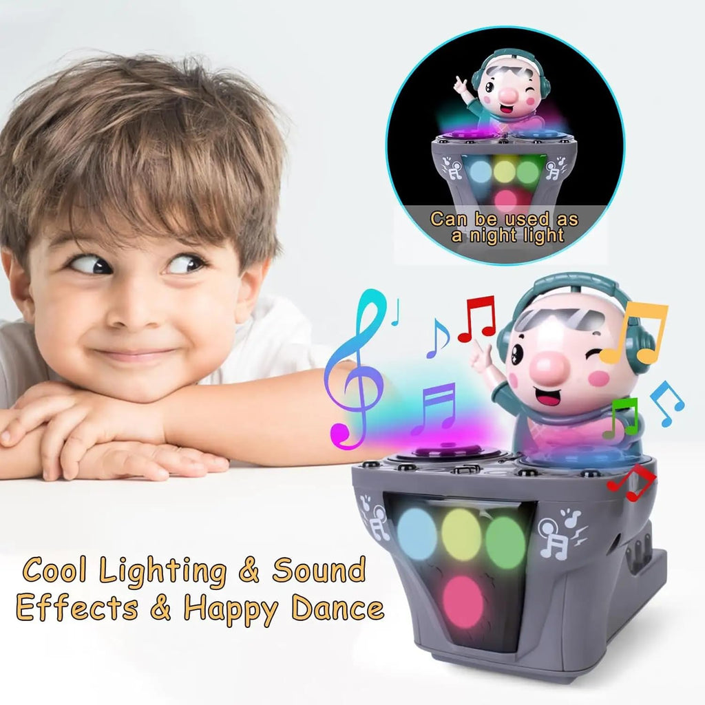 DJ Robot Car Vehicle Toy with Light, Music, and Bump & go Action for Kids|Boys|Girls (Color-Multi),+3years.