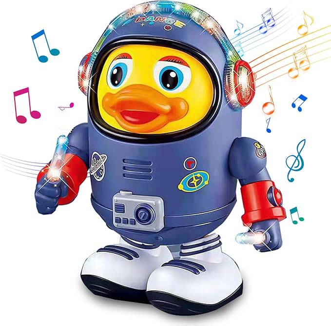 Dancing Electric Space Duck Baby Toy Moving Walking Dancing