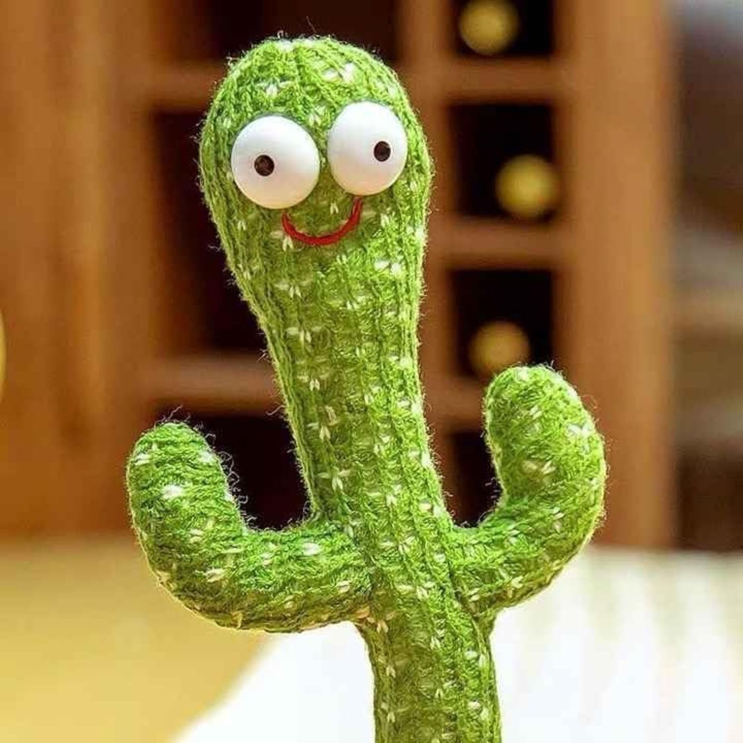 Dancing Cactus Toy with Music and Moving Action Interactive Plush Toy Children Playing Cactus Talking Toy for Home Entertainment
