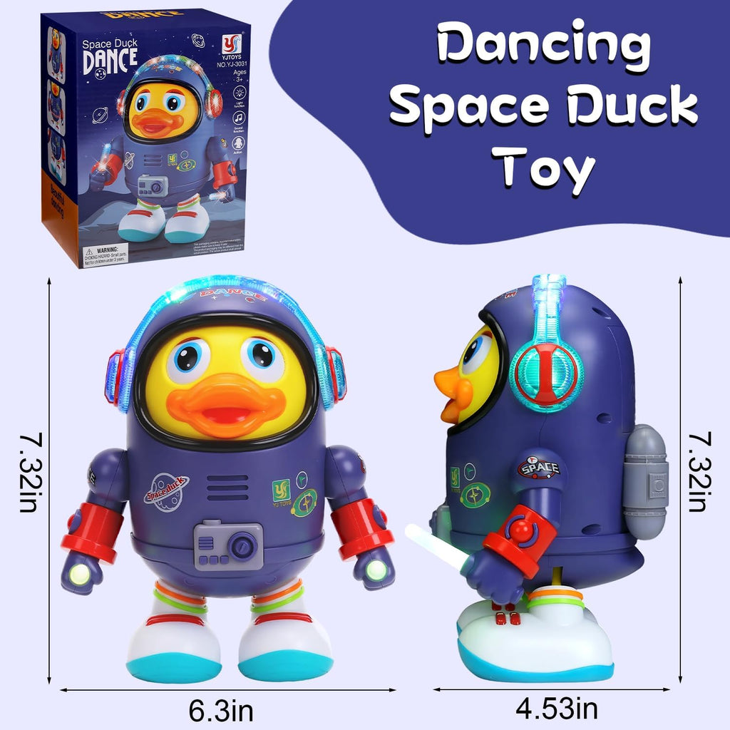 Dancing Electric Space Duck Baby Toy Moving Walking Dancing