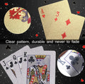 Joyoldelf 2 Decks of Playing Cards, 24K Foil Waterproof Poker – Classic Magic Tricks Tool for Party and Game (Gold+Silver)