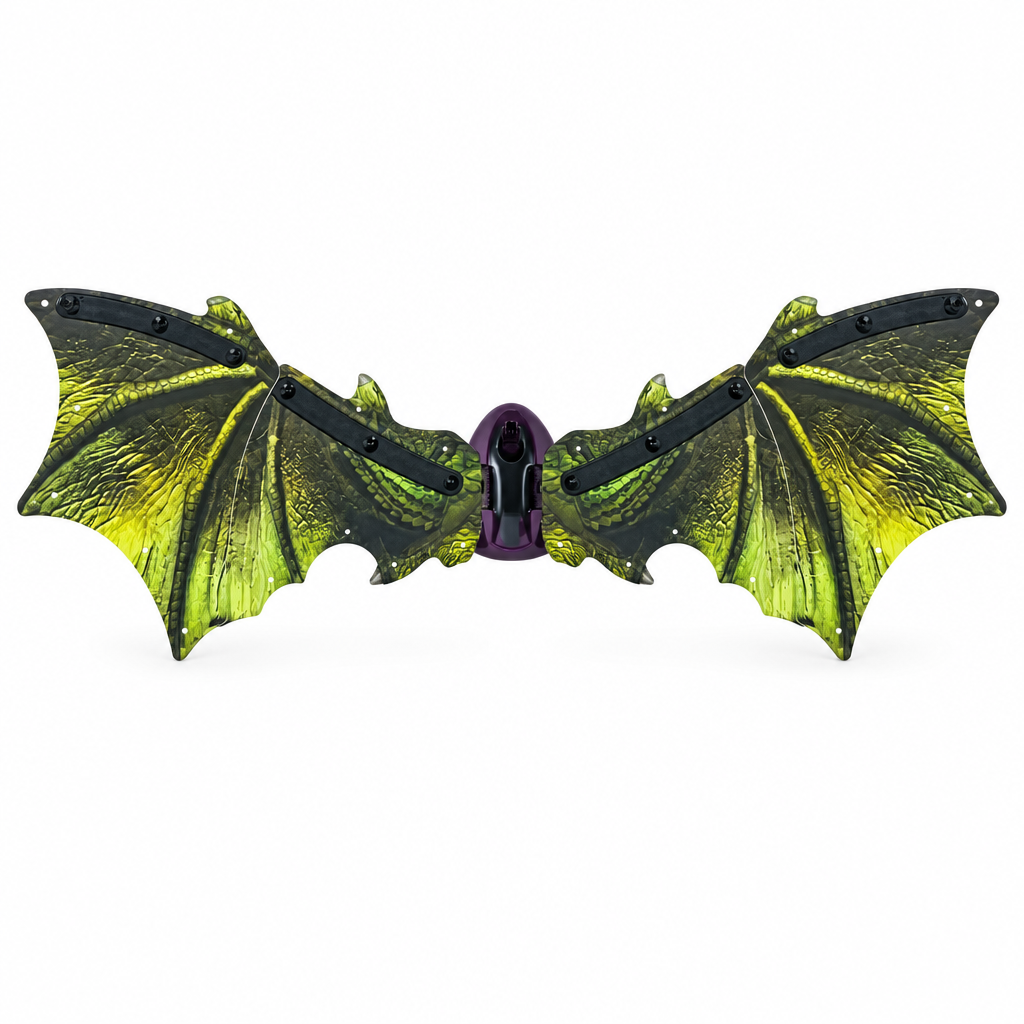 Green dinosaur wings for kids, dragon costume wings for dress-up and pretend play