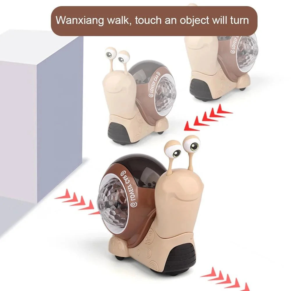 Electric Crawling Snail Toy - Cute with Music & Colorful Lights
