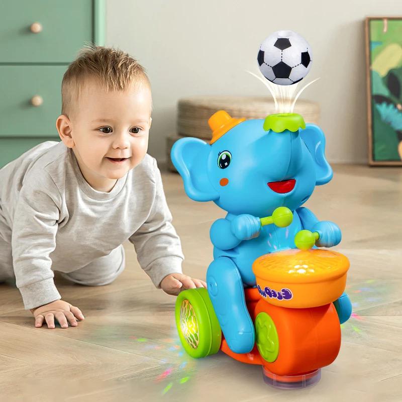 Kids Elephant Drummer Toy with Levitating Ball & Lights | Fun & Educational Toy for Kids Boys & Girls