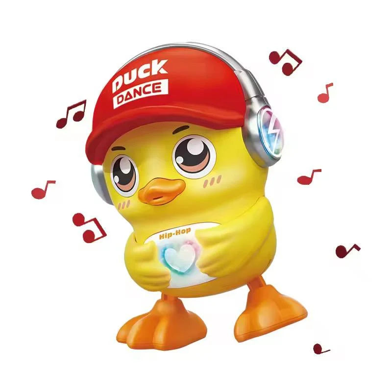 Electric Dancing Hip Hop Duck Toy for Kids, Interactive Musical Duck with Flashing Light & Music, Battery Operated Toddler Entertainment Toy Gift