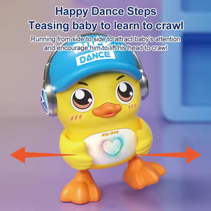 Electric Dancing Hip Hop Duck Toy for Kids, Interactive Musical Duck with Flashing Light & Music, Battery Operated Toddler Entertainment Toy Gift