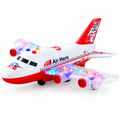 Bump and go toy plane for kids with colourful lights and music