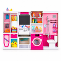 My Happy Home Bathroom & Laundry Playset – 3-Section Dollhouse with Lights & Sounds | Age 3+