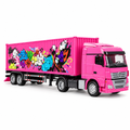 Large Pink Container Truck Toy with Lights & Sounds | Push & Roll Action | Age 3+