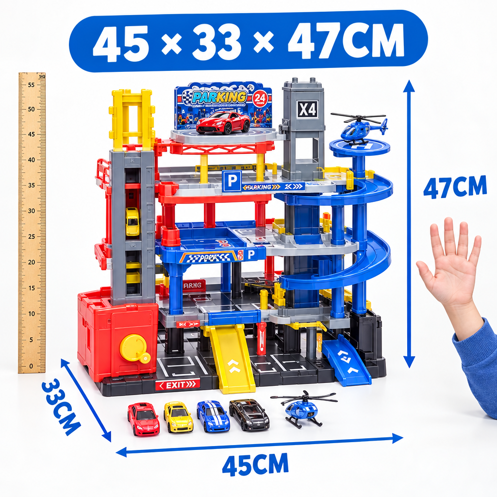 City Parking Garage Playset size reference