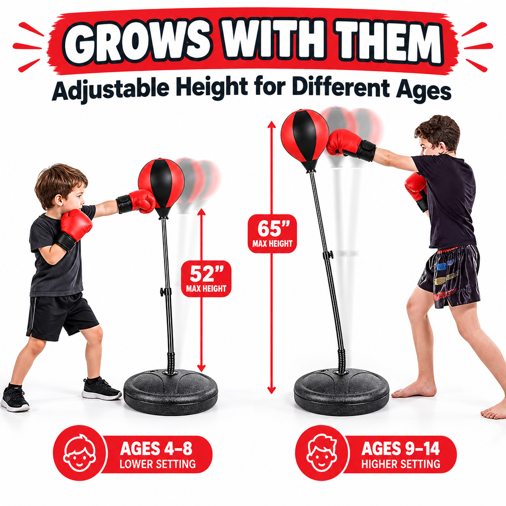 Kids punching bag adjustable height comparison