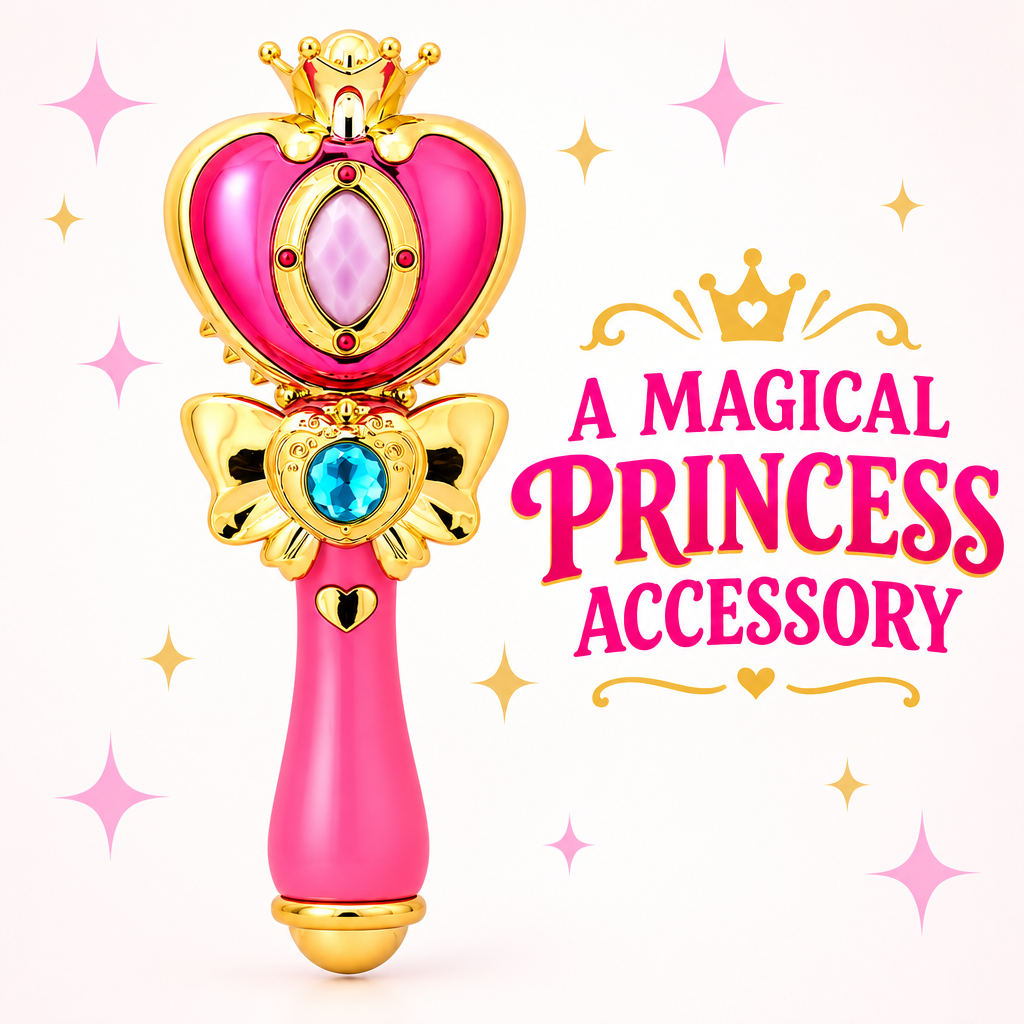 Full front view of princess magic wand toy