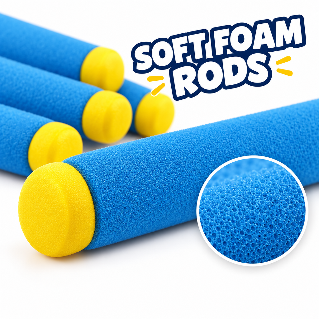 Soft foam rods close-up for Hand Speed Challenge Game