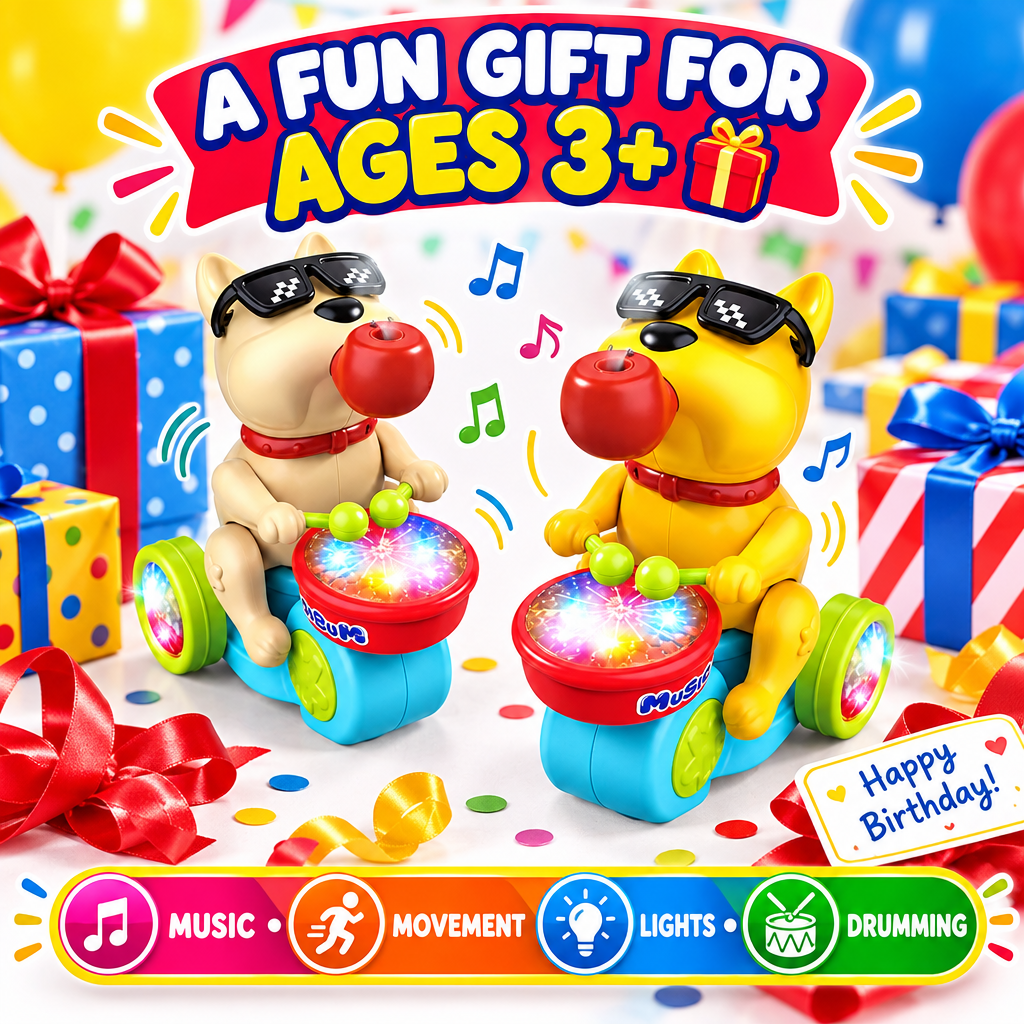 Puppy Musical Drummer toy gift presentation