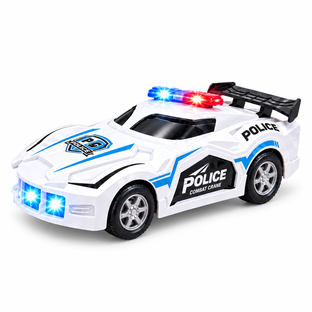 Joytot police toy car on a white background