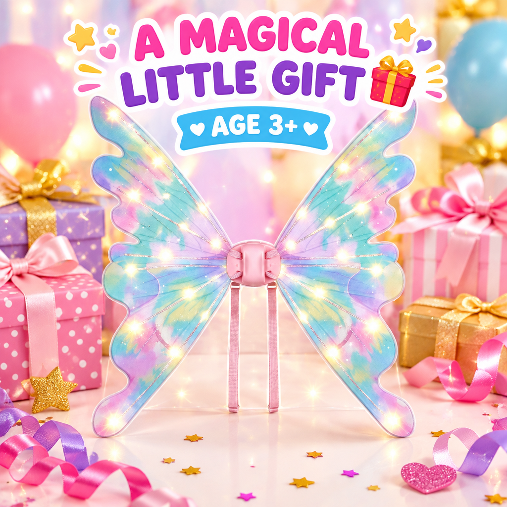 Light-up butterfly fairy wings gift presentation