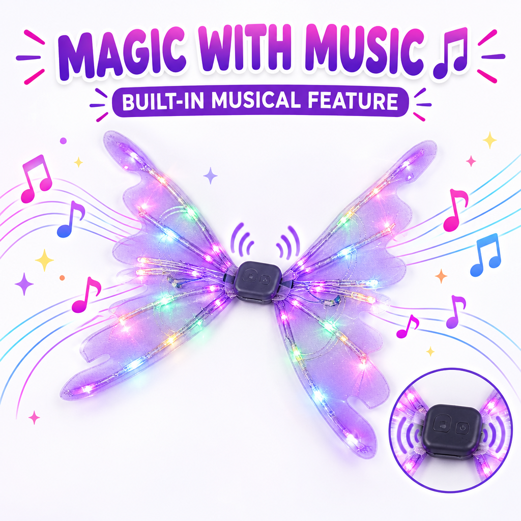 Butterfly fairy wings built-in music feature