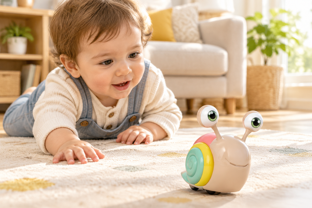 Electric snail toy side view