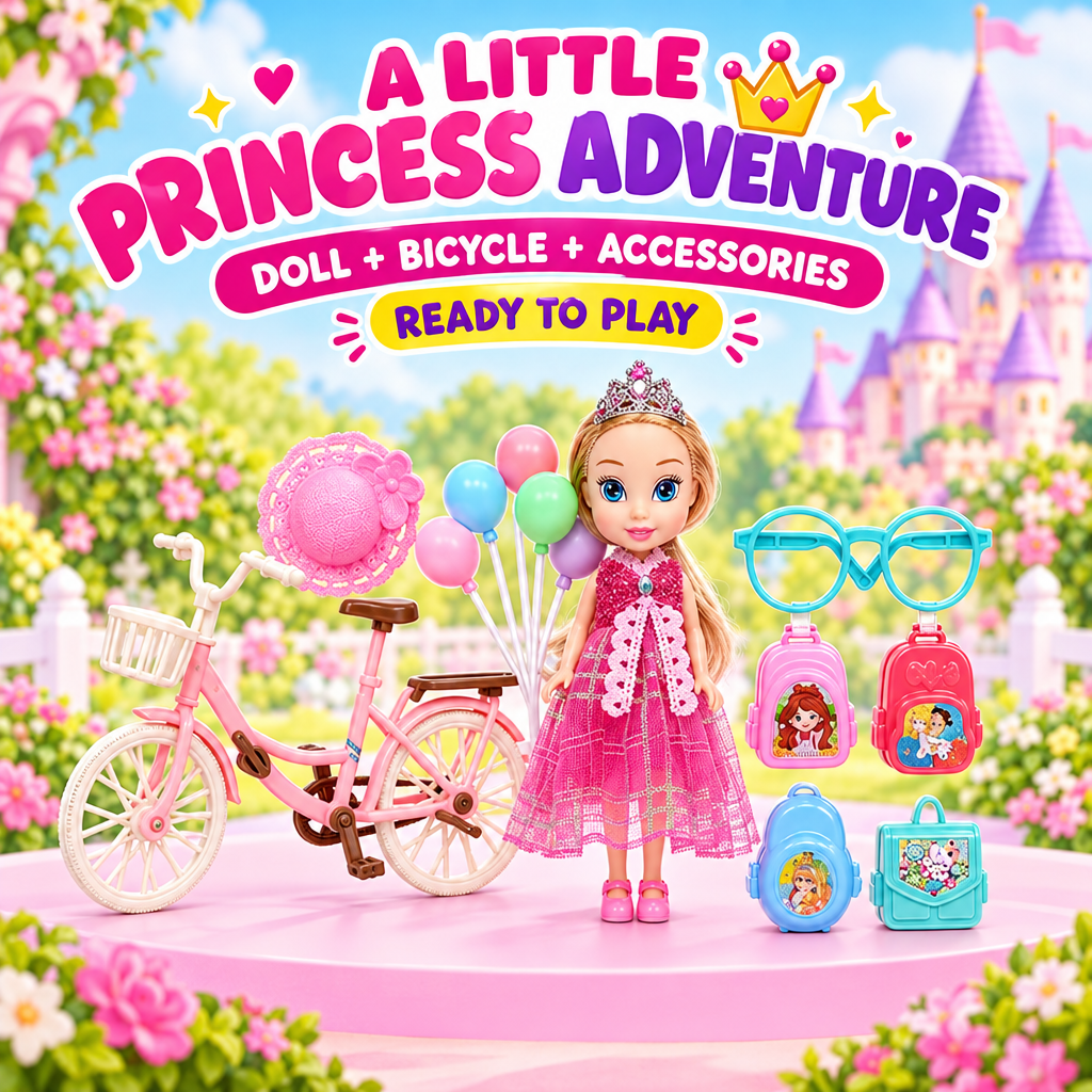 Fashion Princess Doll and Bicycle Gift Set hero