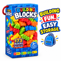 173-piece colourful building blocks set for kids with carry box