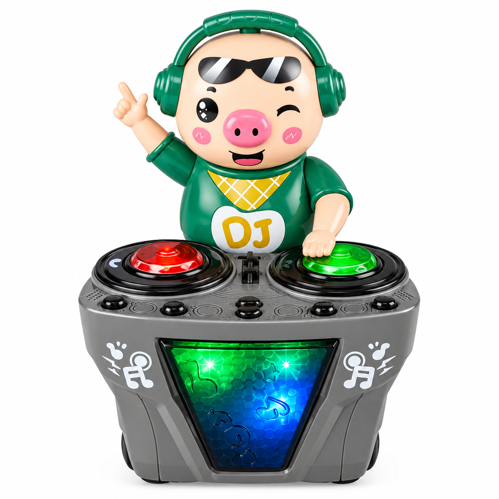 DJ robot car toy with lights and music