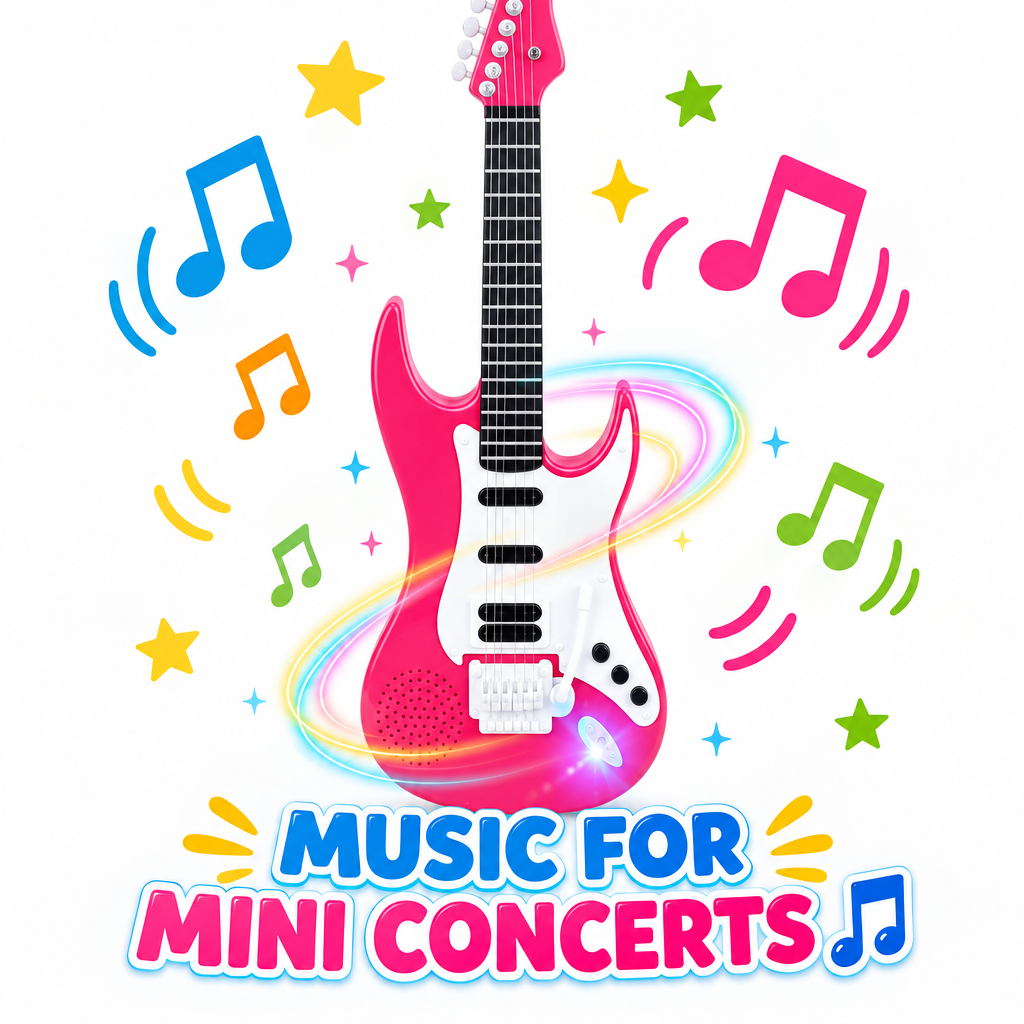 Kids musical guitar toy with lights and music