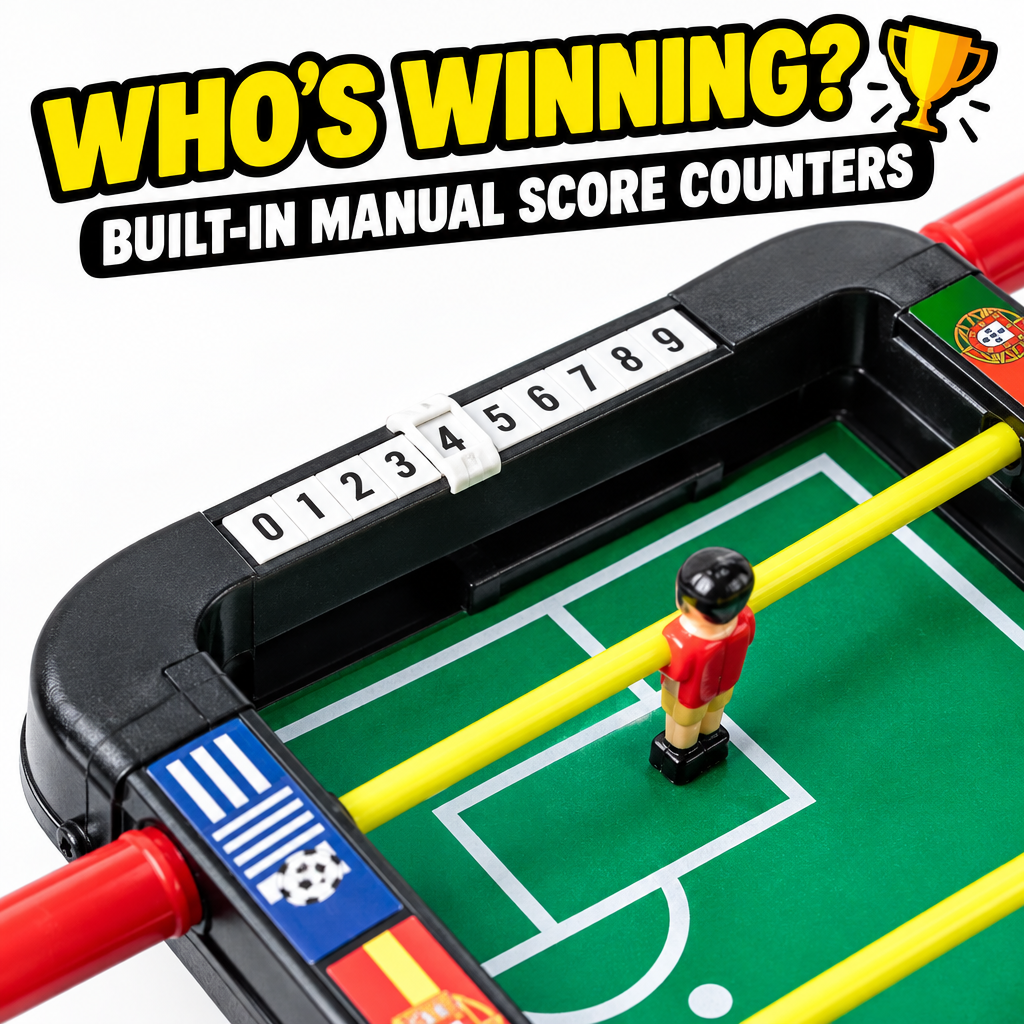 Foosball game built-in score counters