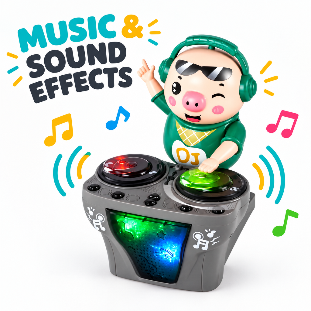 DJ robot car toy with music and sound effects