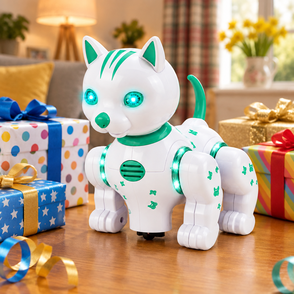 Remote control robot cat gift toy for boys and girls aged 8+