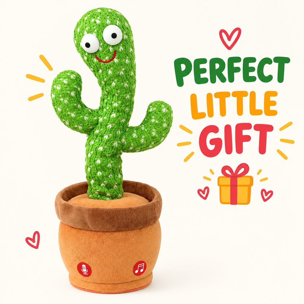 Dancing talking cactus toy size reference