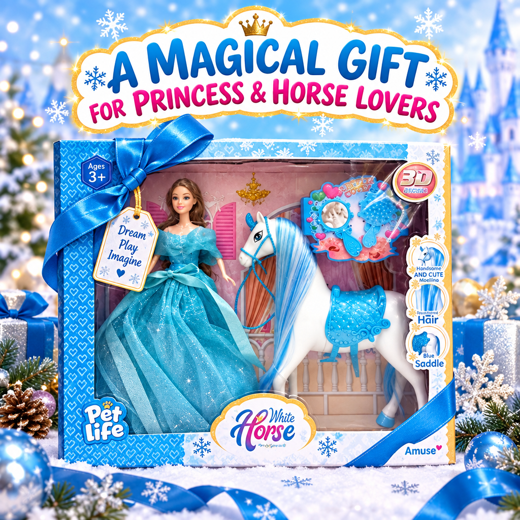 Ice Princess and horse playset gift scene